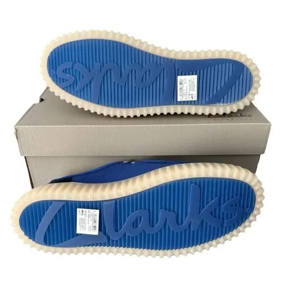 Clarks Torhill Lo Navy Blue Platform Loafers Slip on Men’s 11.5 New - Picture 7 of 12